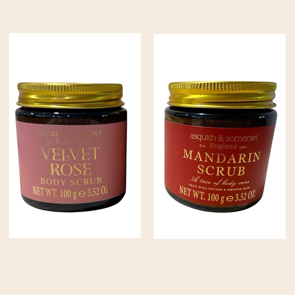 NEW Velvet Rose and Mandarin Exfoliating Mini Body Scrub Set